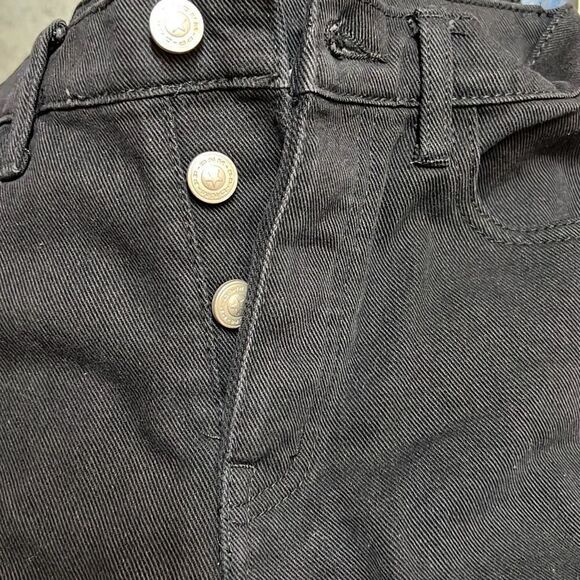 Princess Polly ATTICA KNEE RIP DENIM JEANS BLACK Button Fly Size 6 Nwot - Picture 4 of 9